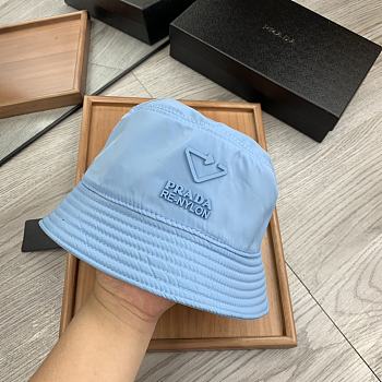 Prada Re Nylon Bucket Hat Blue