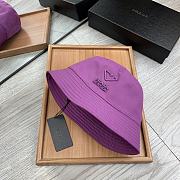 Prada Re Nylon Bucket Hat Purple - 4