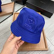 Prada Re Nylon Bucket Hat Navy Bue - 6