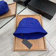 Prada Re Nylon Bucket Hat Navy Bue - 5