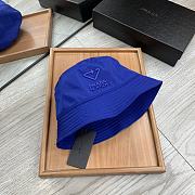Prada Re Nylon Bucket Hat Navy Bue - 4