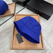 Prada Re Nylon Bucket Hat Navy Bue - 2