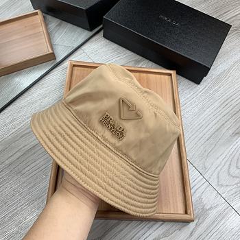 Prada Re Nylon Bucket Hat Beige