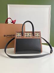  Burberry Title-Tyler Handbag Smooth Two-Tone Calfskin Leather Black - 26 X 13.5 X 20cm  - 1