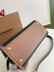  Burberry Title-Tyler Handbag Smooth Two-Tone Calfskin Leather Black - 26 X 13.5 X 20cm  - 2