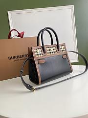  Burberry Title-Tyler Handbag Smooth Two-Tone Calfskin Leather Black - 26 X 13.5 X 20cm  - 4