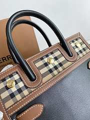  Burberry Title-Tyler Handbag Smooth Two-Tone Calfskin Leather Black - 26 X 13.5 X 20cm  - 6