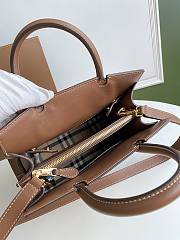 Burberry Title-Tyler Handbag Smooth Two-Tone Calfskin Leather Brown - 26 X 13.5 X 20cm - 6