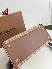 Burberry Title-Tyler Handbag Smooth Two-Tone Calfskin Leather Brown - 26 X 13.5 X 20cm - 4