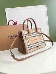 Burberry Title-Tyler Handbag Smooth Two-Tone Calfskin Leather Brown - 26 X 13.5 X 20cm - 5