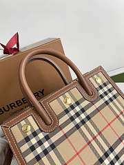 Burberry Title-Tyler Handbag Smooth Two-Tone Calfskin Leather Brown - 26 X 13.5 X 20cm - 2