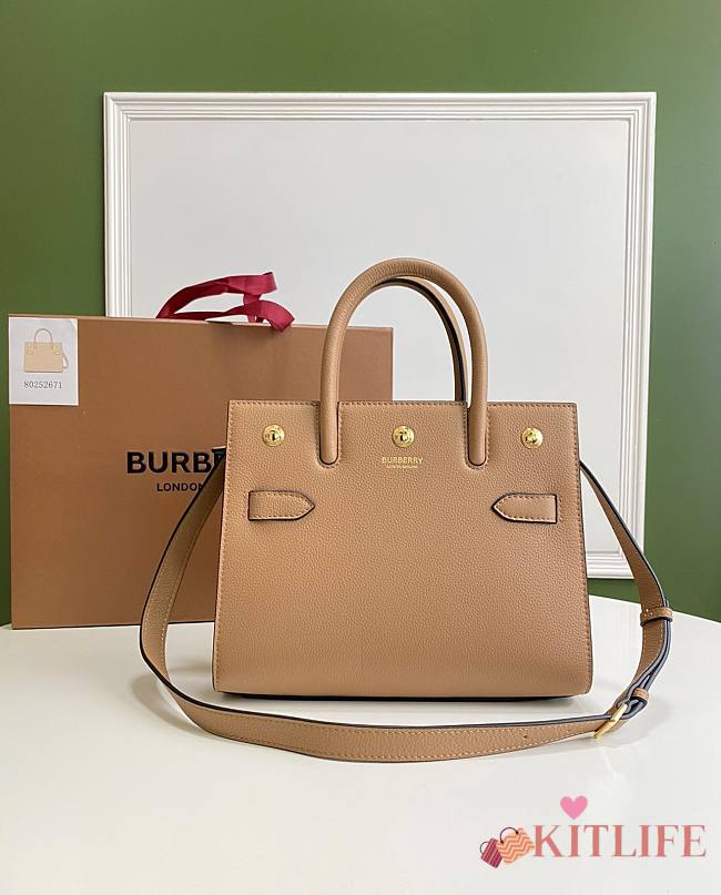 Burberry Title-Tyler Handbag grained leather Beige – 26x13.5x20cm - 1