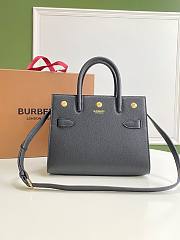 Burberry Title-Tyler Handbag Grained Leather Black – 26x13.5x20cm - 1