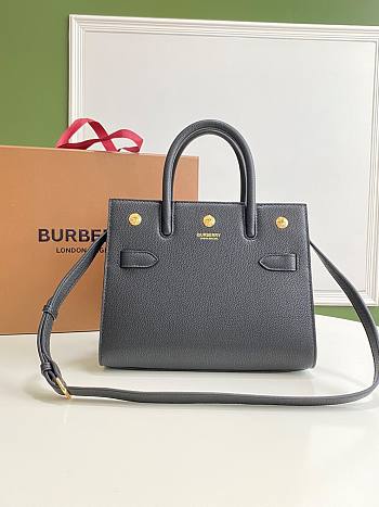 Burberry Title-Tyler Handbag Grained Leather Black – 26x13.5x20cm