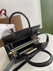 Burberry Title-Tyler Handbag Smooth Two-Tone Calfskin Leather Black/White - 26 X 13.5 X 20cm - 6