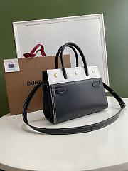 Burberry Title-Tyler Handbag Smooth Two-Tone Calfskin Leather Black/White - 26 X 13.5 X 20cm - 4