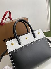 Burberry Title-Tyler Handbag Smooth Two-Tone Calfskin Leather Black/White - 26 X 13.5 X 20cm - 3