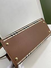 Burberry Title-Tyler Handbag Smooth Two-Tone Calfskin Leather Brown - 32x15x25cm - 5