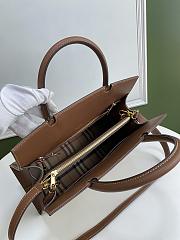 Burberry Title-Tyler Handbag Smooth Two-Tone Calfskin Leather Brown - 32x15x25cm - 4