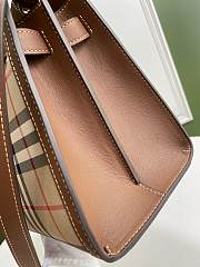 Burberry Title-Tyler Handbag Smooth Two-Tone Calfskin Leather Brown - 32x15x25cm - 2