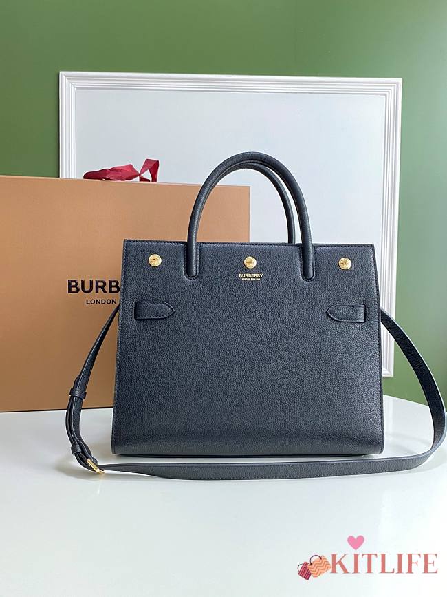 Burberry Title-Tyler Handbag grained leather Black - 32x15x25cm - 1