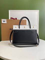 Burberry Title-Tyler Handbag Smooth Two-Tone Calfskin Leather Black/White - 32x15x25cm - 1