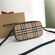 Burberry Camera Bag Tanned Leather Trim Black – 23x4.7x13cm - 5