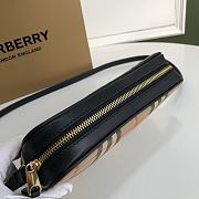 Burberry Camera Bag Tanned Leather Trim Black – 23x4.7x13cm - 4