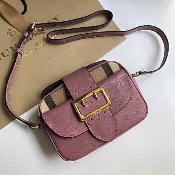 Burberry Buckle Bag Grain Leather Dust Pink – 6102 - 21x7.5x17cm