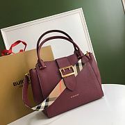 Burberry Buckle Handbag Mellow Grained Fuchsia – 0221 – 30x17.5x27.5cm - 1