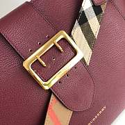 Burberry Buckle Handbag Mellow Grained Fuchsia – 0221 – 30x17.5x27.5cm - 6