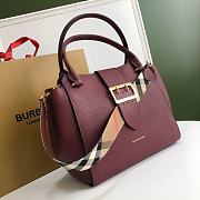 Burberry Buckle Handbag Mellow Grained Fuchsia – 0221 – 30x17.5x27.5cm - 5