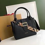 Burberry Buckle Handbag Mellow Grained Black – 0221 – 30x17.5x27.5cm - 1