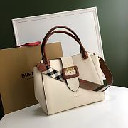 Burberry Buckle Handbag Mellow Grained White – 0221 – 30x17.5x27.5cm - 1