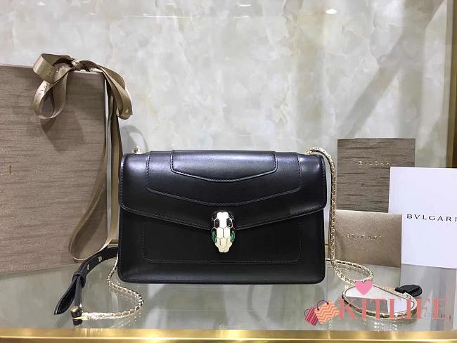 Bvlgari Serpenti Forever Chain Wallet Black – 38102 – 22x13x6cm - 1
