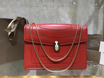 Bvlgari Serpenti Forever Shoulder Bag Red – 35362 – 28x19x8cm