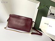 Givenchy Diamond Quilted Pocket Crossbody Burgundy – 0168 - 22x13x7cm  - 4