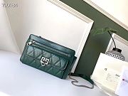 Givenchy Diamond Quilted Pocket Crossbody Green Silver Hardware – 0168 - 22x13x7cm  - 1