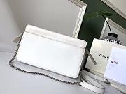 Givenchy Diamond Quilted Pocket Crossbody White Silver Hardware – 0168 - 22x13x7cm  - 2