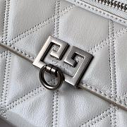 Givenchy Diamond Quilted Pocket Crossbody White Silver Hardware – 0168 - 22x13x7cm  - 3