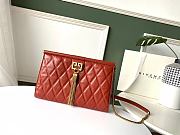 Givenchy GEM Bag In Diamond Quilted Leather Orange – 29921 – 28x19x3cm  - 1