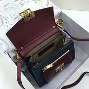 Givenchy Handbag Burgundy/Blue Gold Hardware – 22x14x8cm  - 6