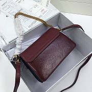 Givenchy Handbag Burgundy/Blue Gold Hardware – 22x14x8cm  - 4
