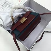 Givenchy Handbag Burgundy/Blue Gold Hardware – 22x14x8cm  - 2
