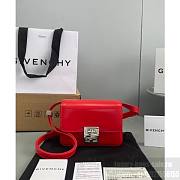 Givenchy 4G Small Bag In Red Silver Buckle – 23823 - 16x12x6cm  - 1