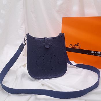 Hermes Evelyn Navy Blue Hand-sewn - 17cm