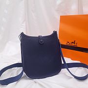 Hermes Evelyn Navy Blue Hand-sewn - 17cm - 2