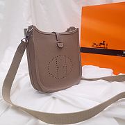Hermes Evelyn Light Gray Hand-sewn - 17cm - 4