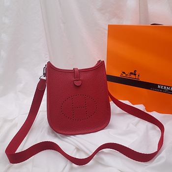 Hermes Evelyn Red Hand-sewn - 17cm