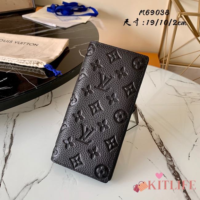 Louis Vuitton Brazza Wallet Monogram Empreinte leather Black - M69038 – 19x10x2cm - 1